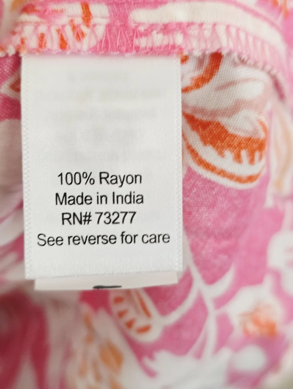 Croft & Barrow Pink and Orange Floral Button Front Top - Picture 6 of 7